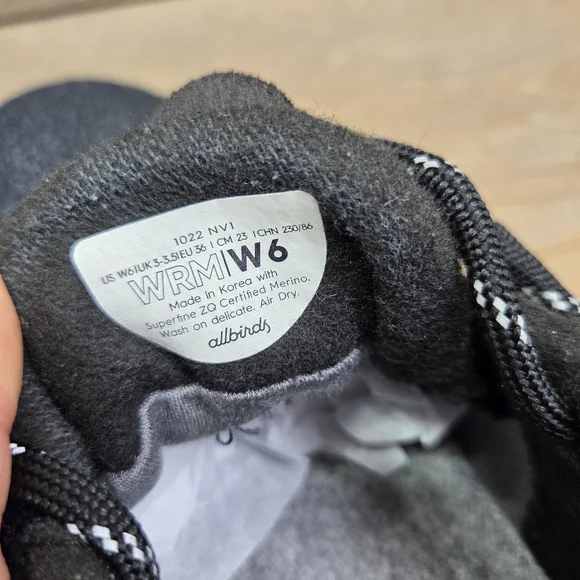 Allbirds Woolrunner Women's Dark Gray Sneakers Merino Wool - Picture 13 of 14